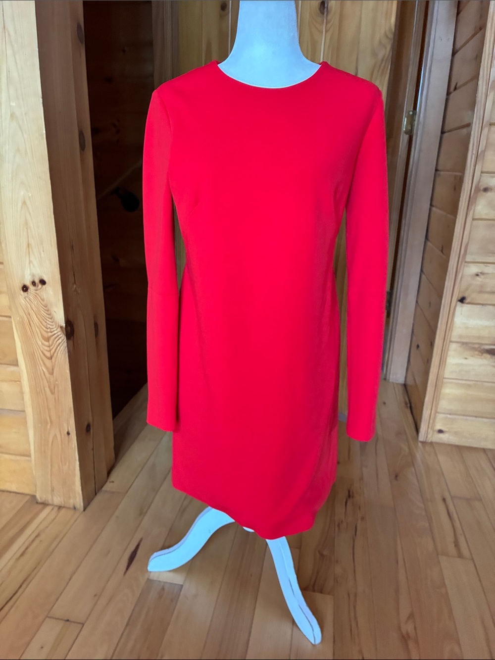 Tibi long sleeve sheath cutout dress